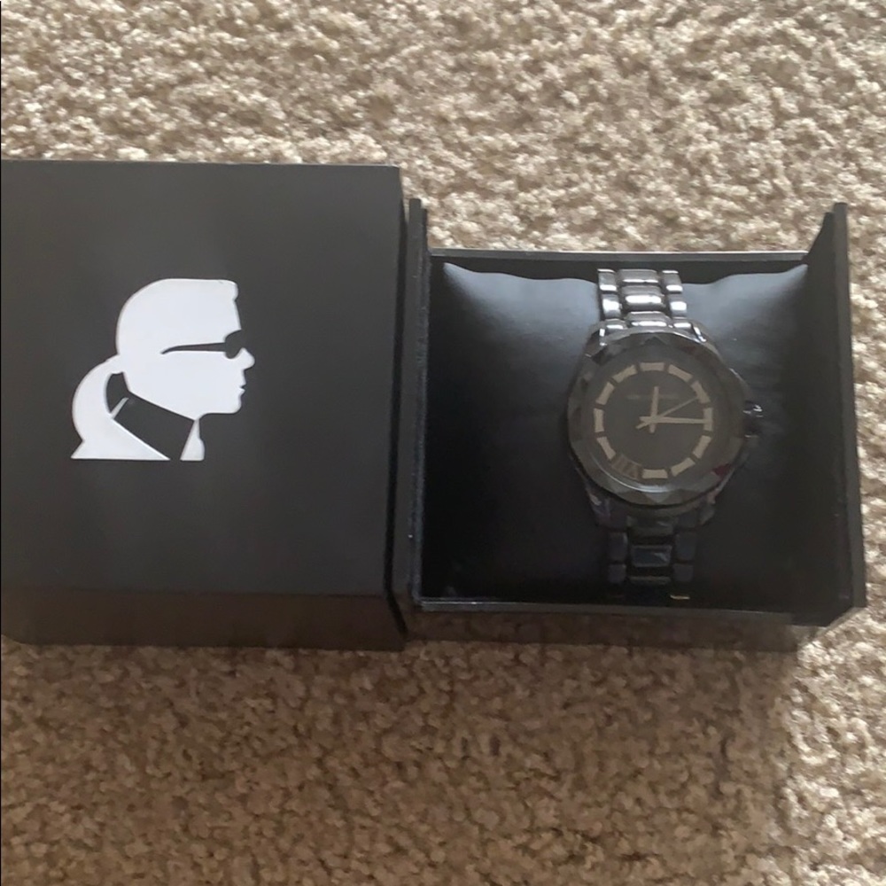 Karl Lagerfeld black watch